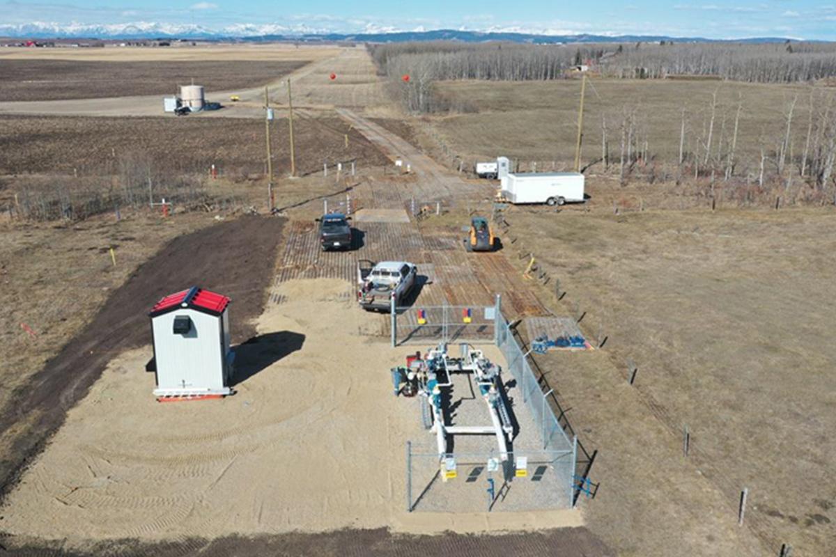 Pembina Block Valve Actuation construction. Just north of Cochrane - Oil and Gas Electrical Instrumentation